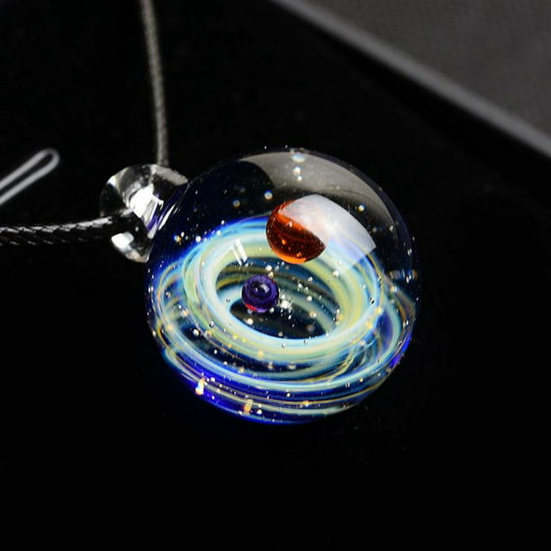 Universe In A Necklace Glass Pendant Necklace Jewelry Galaxy Glass Ball 